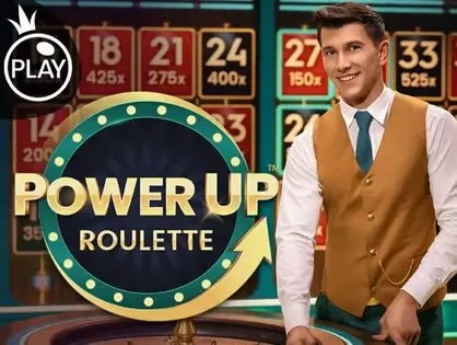 Power UP Roulette online game logo by Pragmatic Play on starzino-app.com